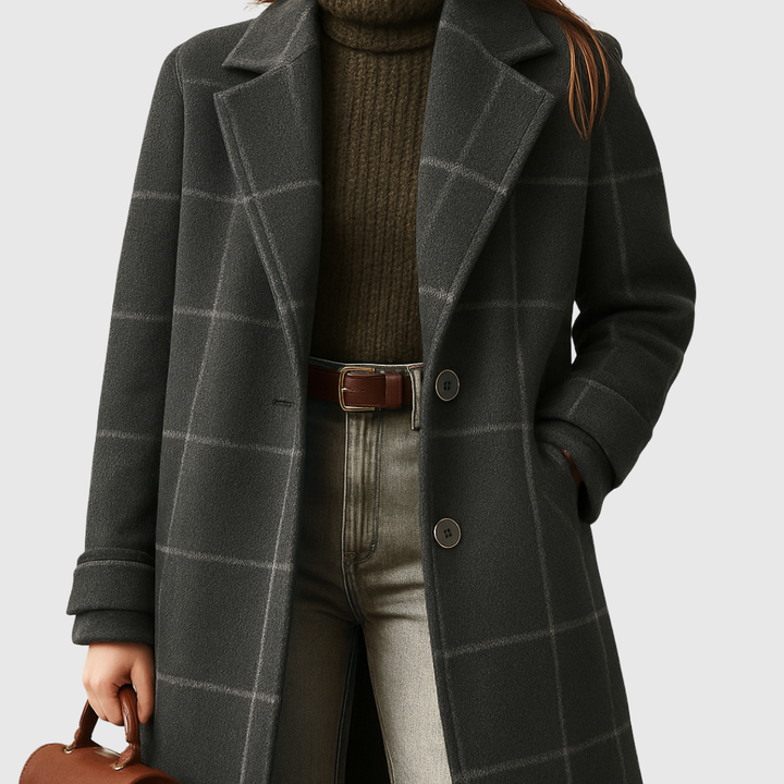 Aureziaa | Éliane – Manteau à carreaux classique et élégant