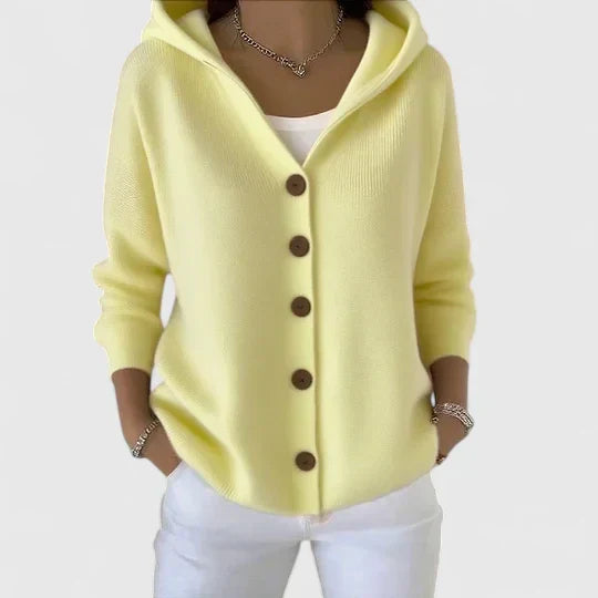 Aureziaa | Soléane – Cardigan en maille doux avec capuche