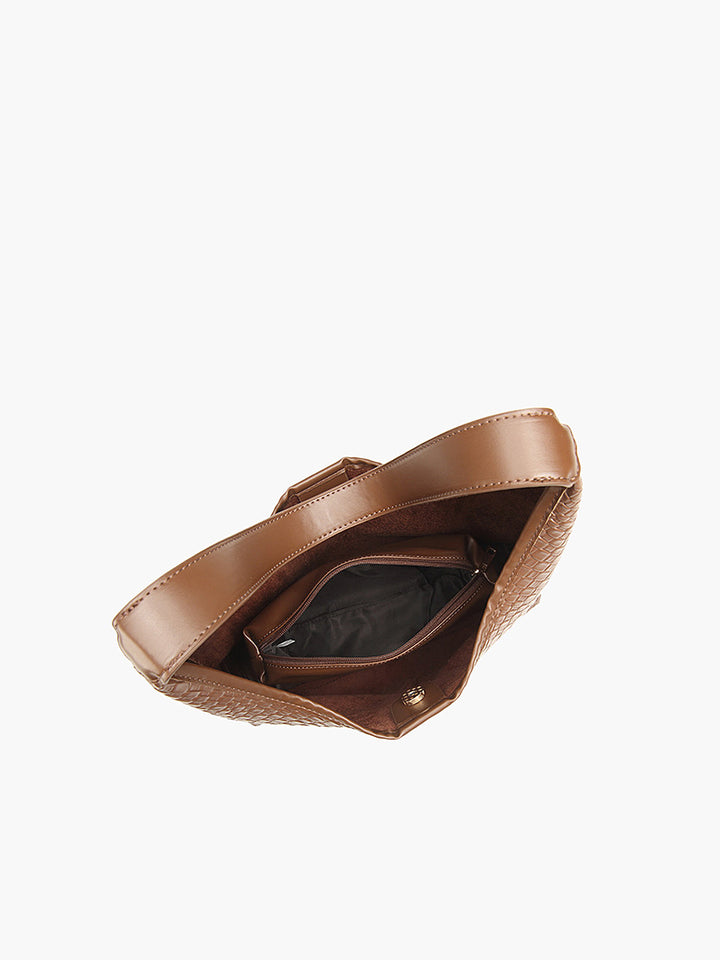 Grand sac tissé porté épaule