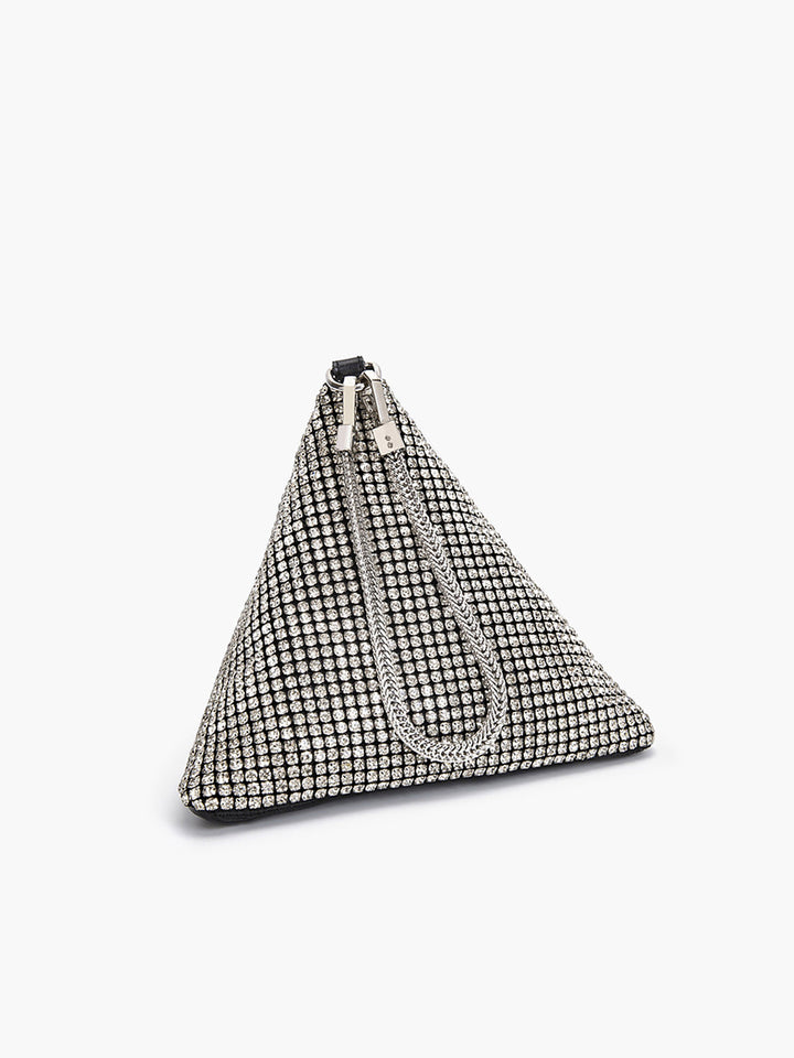 Mini sac triangle en strass
