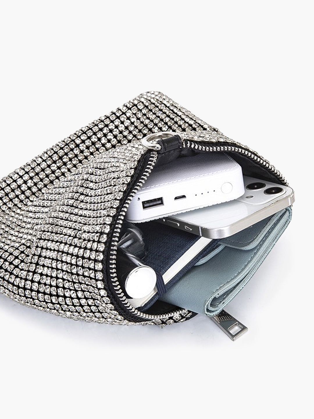 Mini sac triangle en strass