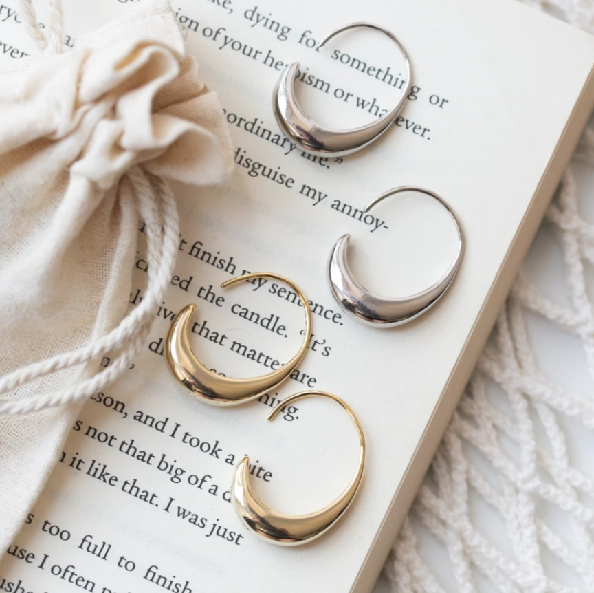 Noémie – Boucles d'oreilles de luxe en or et argent