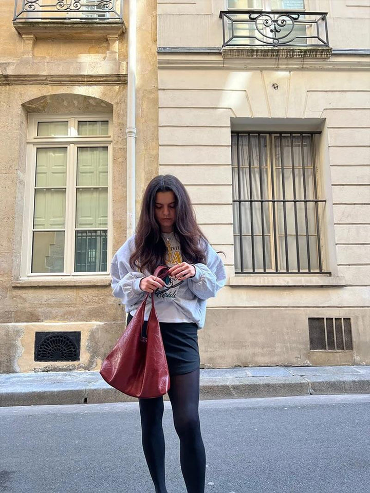 Soline – Sac fourre-tout en cuir vegan glacé