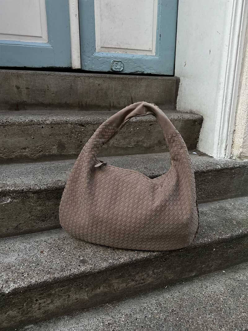Sac bandoulière tissé grande taille