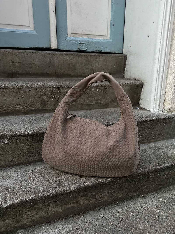 Sac bandoulière tissé grande taille