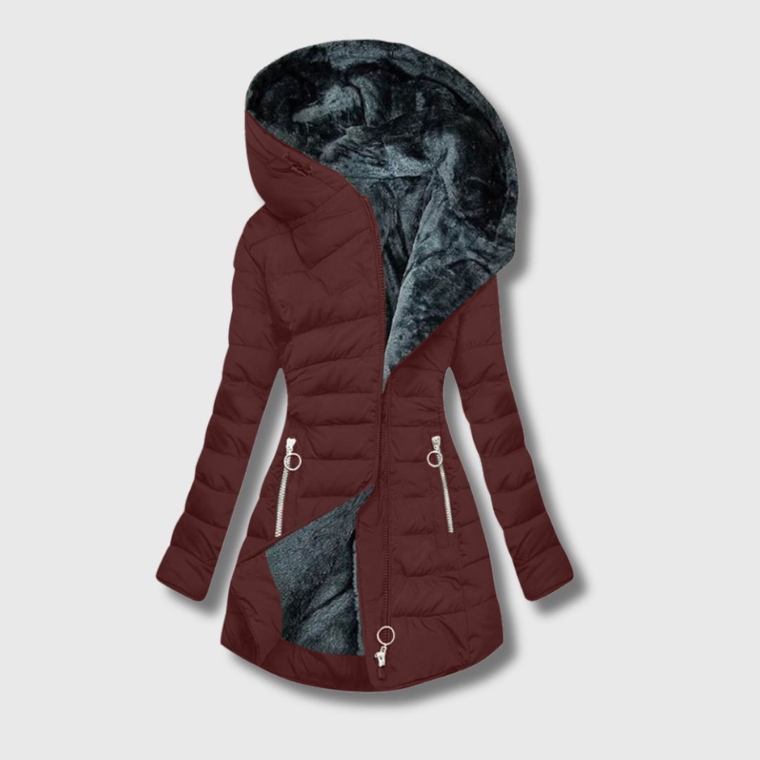 Aureziaa | Manteau Élianne – Matelassé à capuche élégante