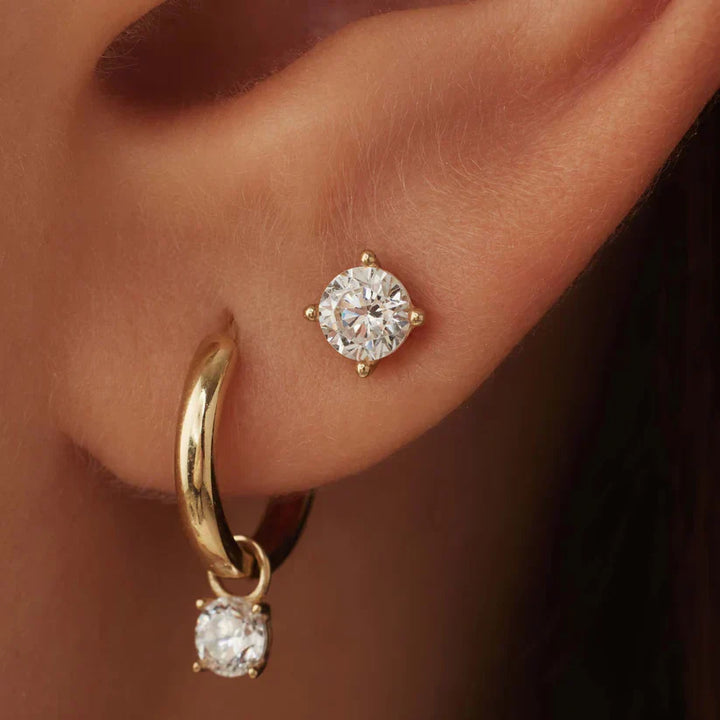 Boucles d’oreilles avec pierre de lune