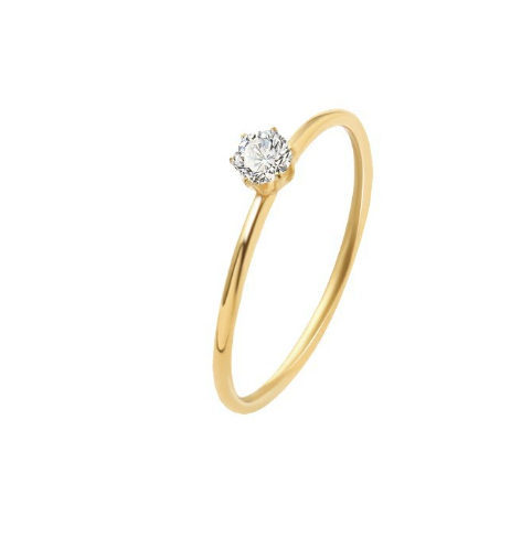 Bague avec pierre type diamant