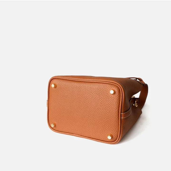 Sac seau en cuir véritable