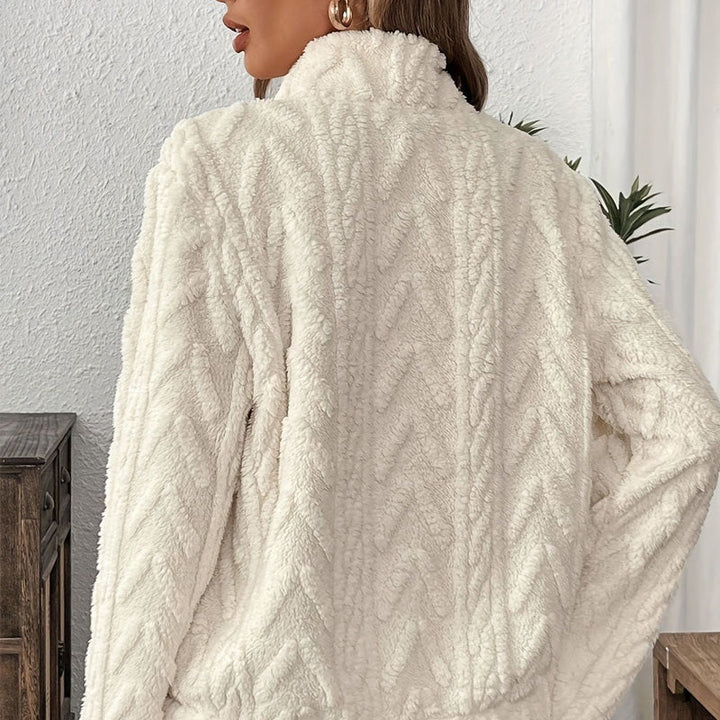 Aureziaa | Isariel – Sweat doux à demi-zip avec poches chaudes